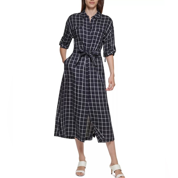 Calvin Klein Black and White Checkered Dress - Picture 5 of 6